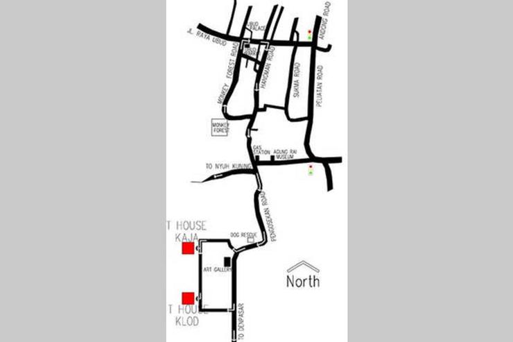 Map of Ubud and T House