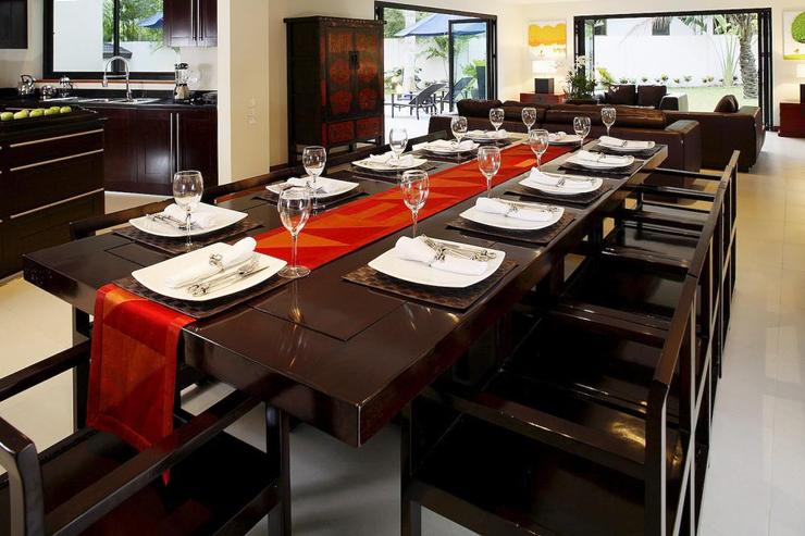 Inside dining table for up to 12 guests to enjoy delicious Thai meals that can be prepared in house unpon request