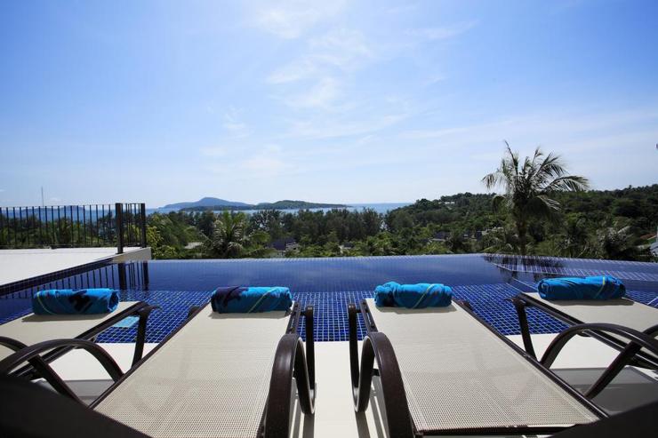 The villa boasts 180 degree views over the Andaman Sea